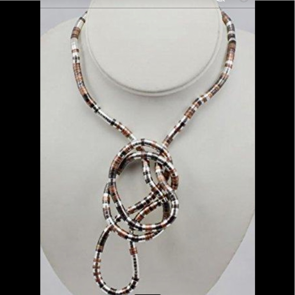 Twist Necklace: Silver, Bronze, and Gunmetal